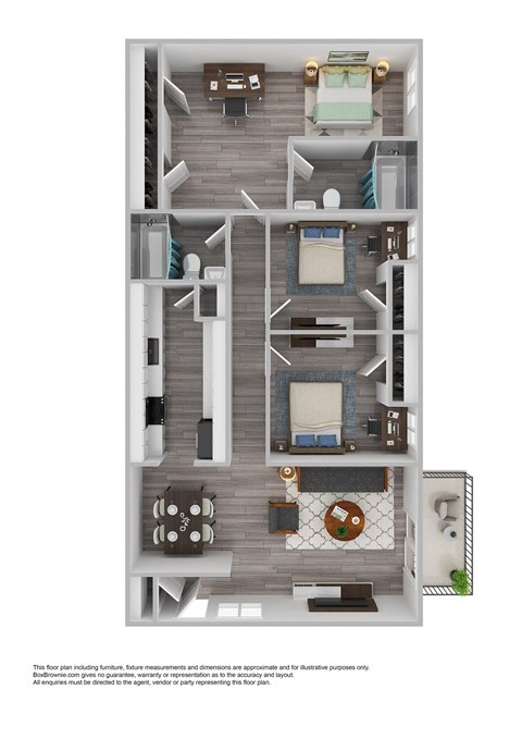 Three bedroom floor plan at Villa Esperanza